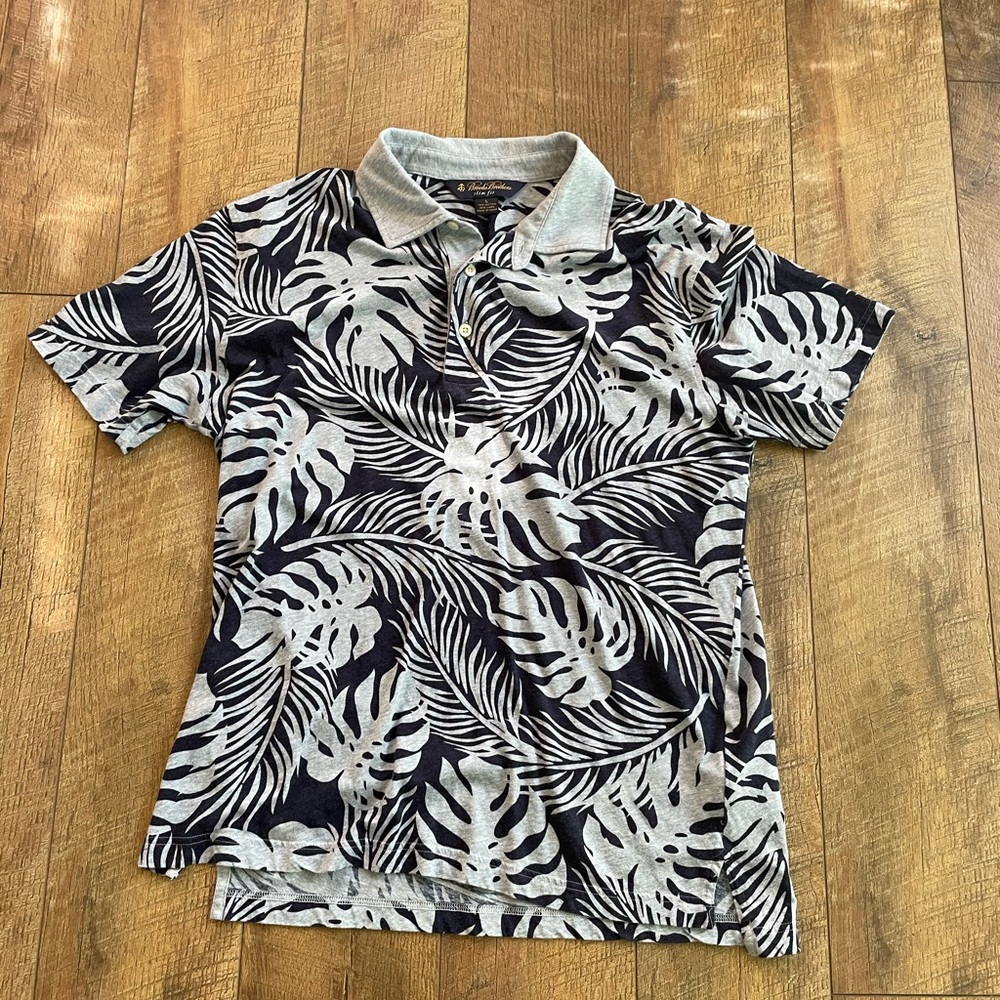 Brooks Brothers Linen Hawaiian Polo Slim